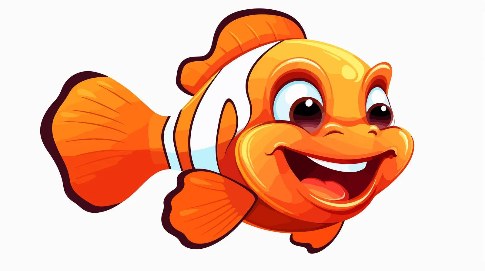 Adorable Clownfish in Santa's Hat — free download from Dotvec