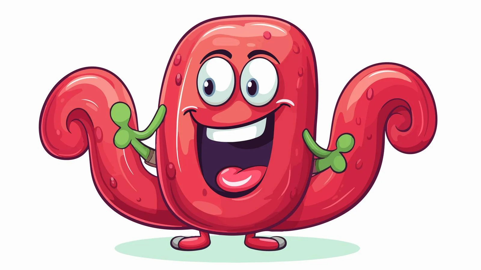 Whimsical Cartoon Colon Illustration — free download from Dotvec