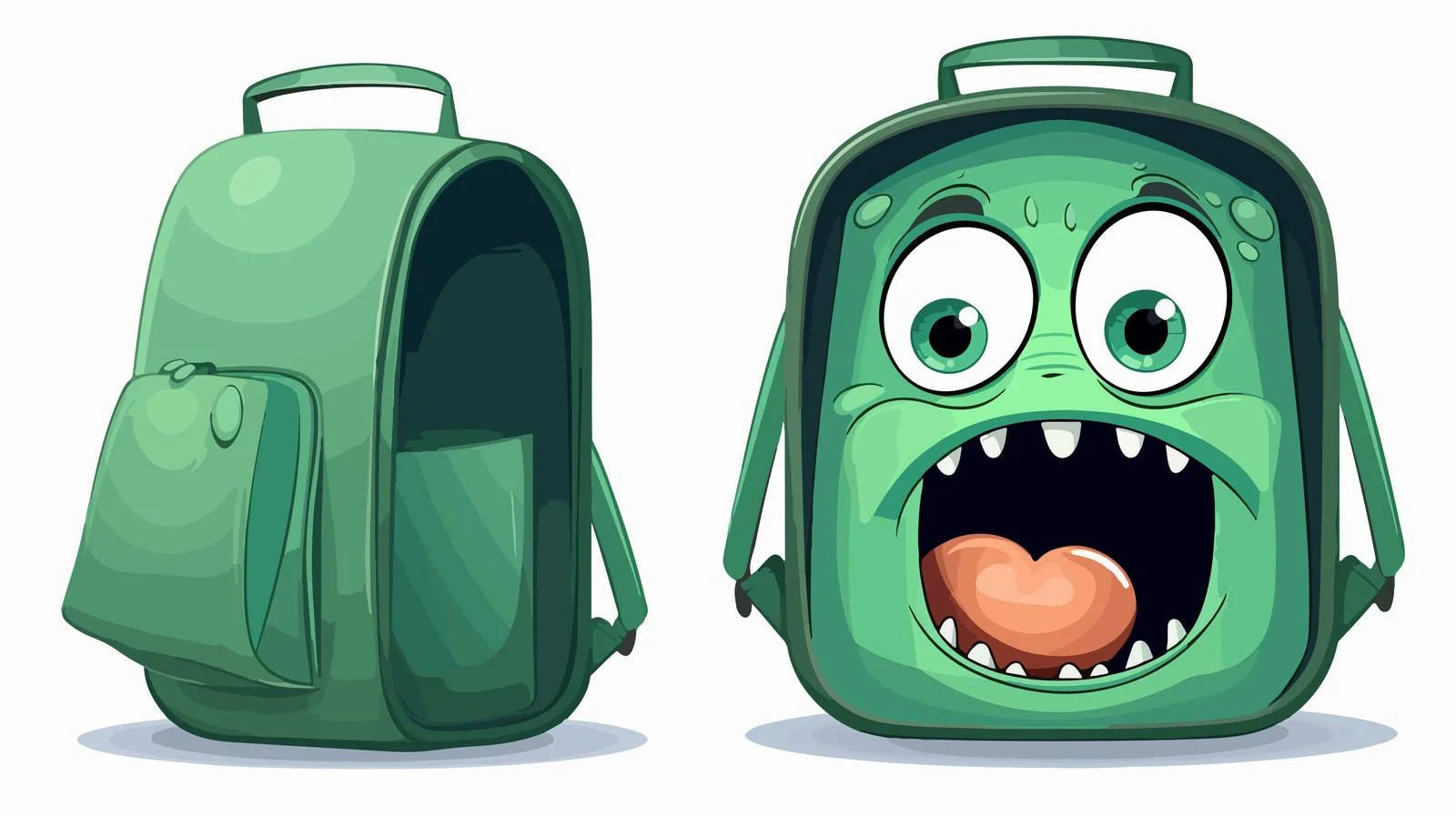 Adorable Green Tosca Backpack Opened — free download from Dotvec