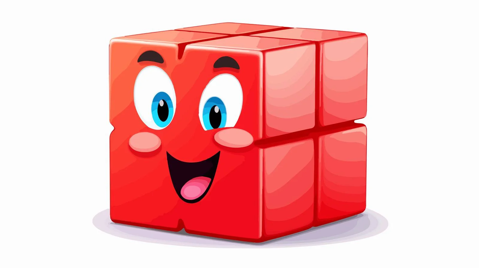 Joyful Cube Puzzle Character Image — free download from Dotvec