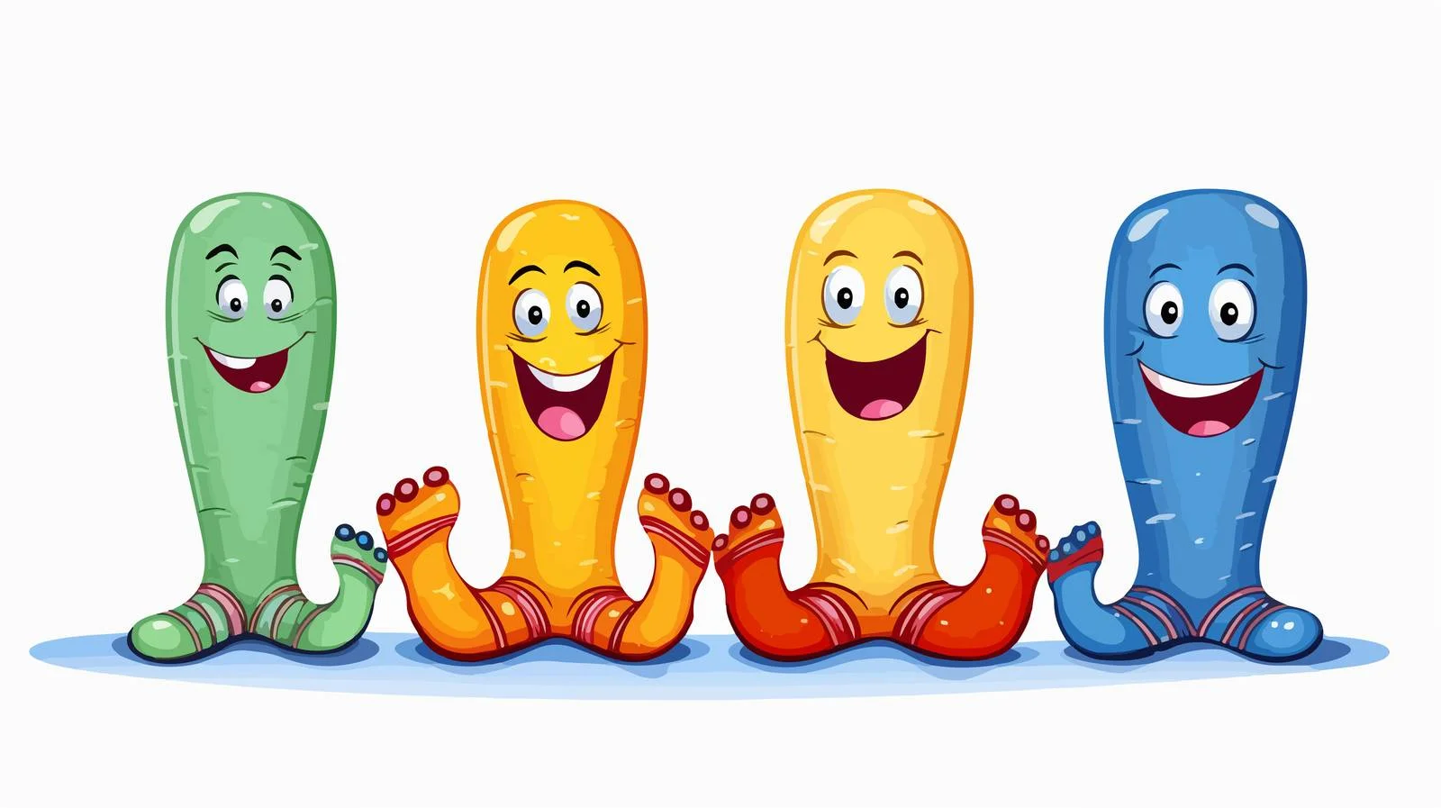 Adorable Funny Feet in Cast Cartoon — free download from Dotvec