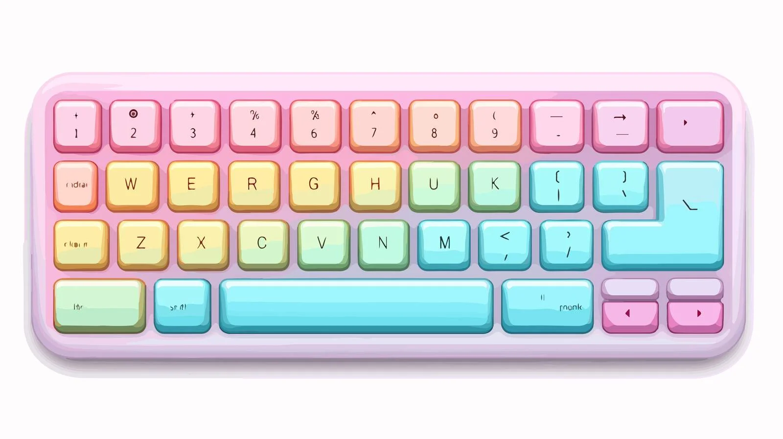 Quirky Mini Keyboard Vector Illustration — free download from Dotvec