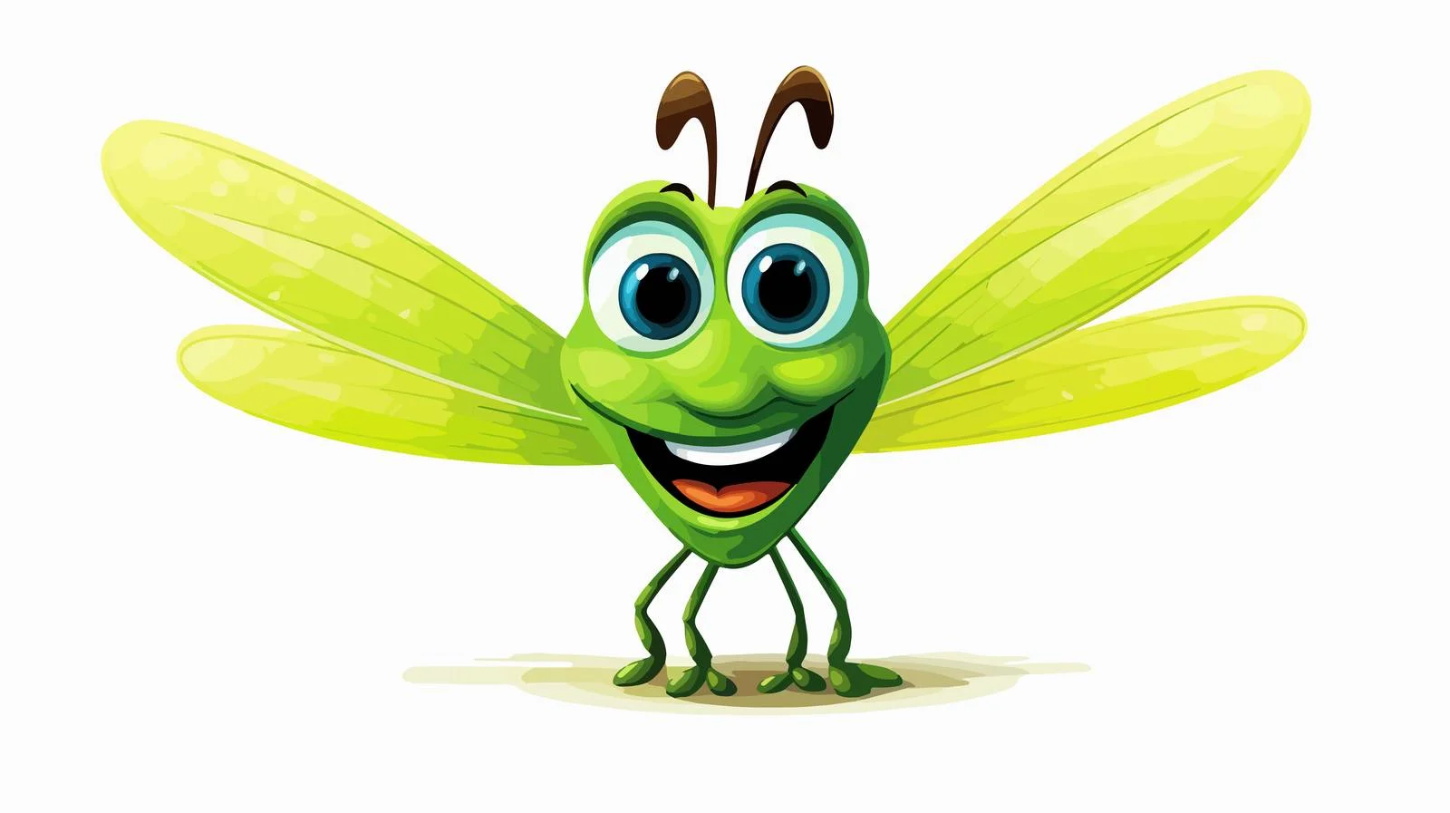 Playful Green Dragonfly in Flight — free download from Dotvec