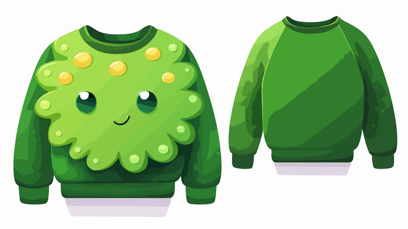 Adorable Green Children's Sweater — free download from Dotvec
