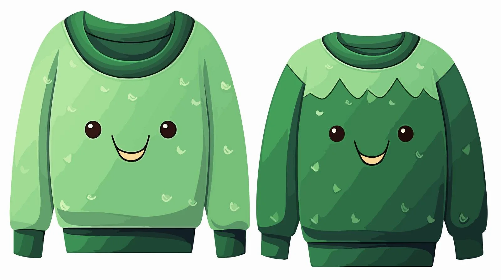 Adorable Green Children's Sweater — free download from Dotvec