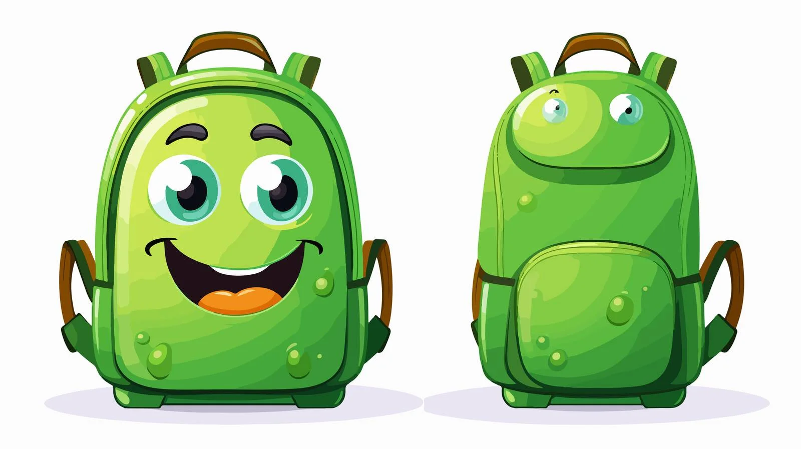 Fashionable Green Unisex Backpack — free download from Dotvec