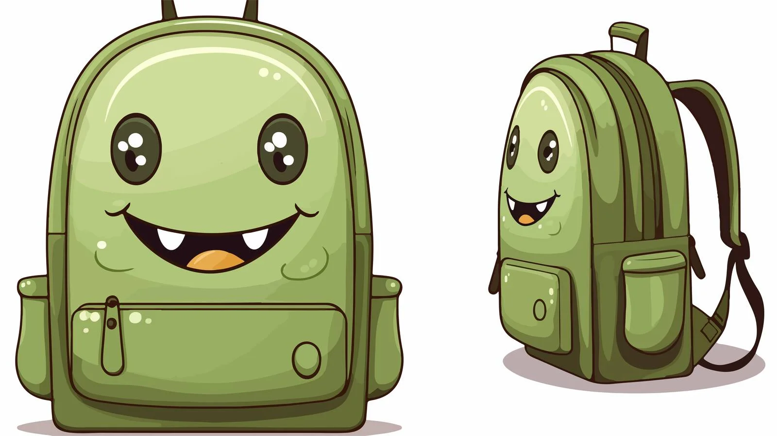 Charming Green Unisex Fashion Backpack — free download from Dotvec