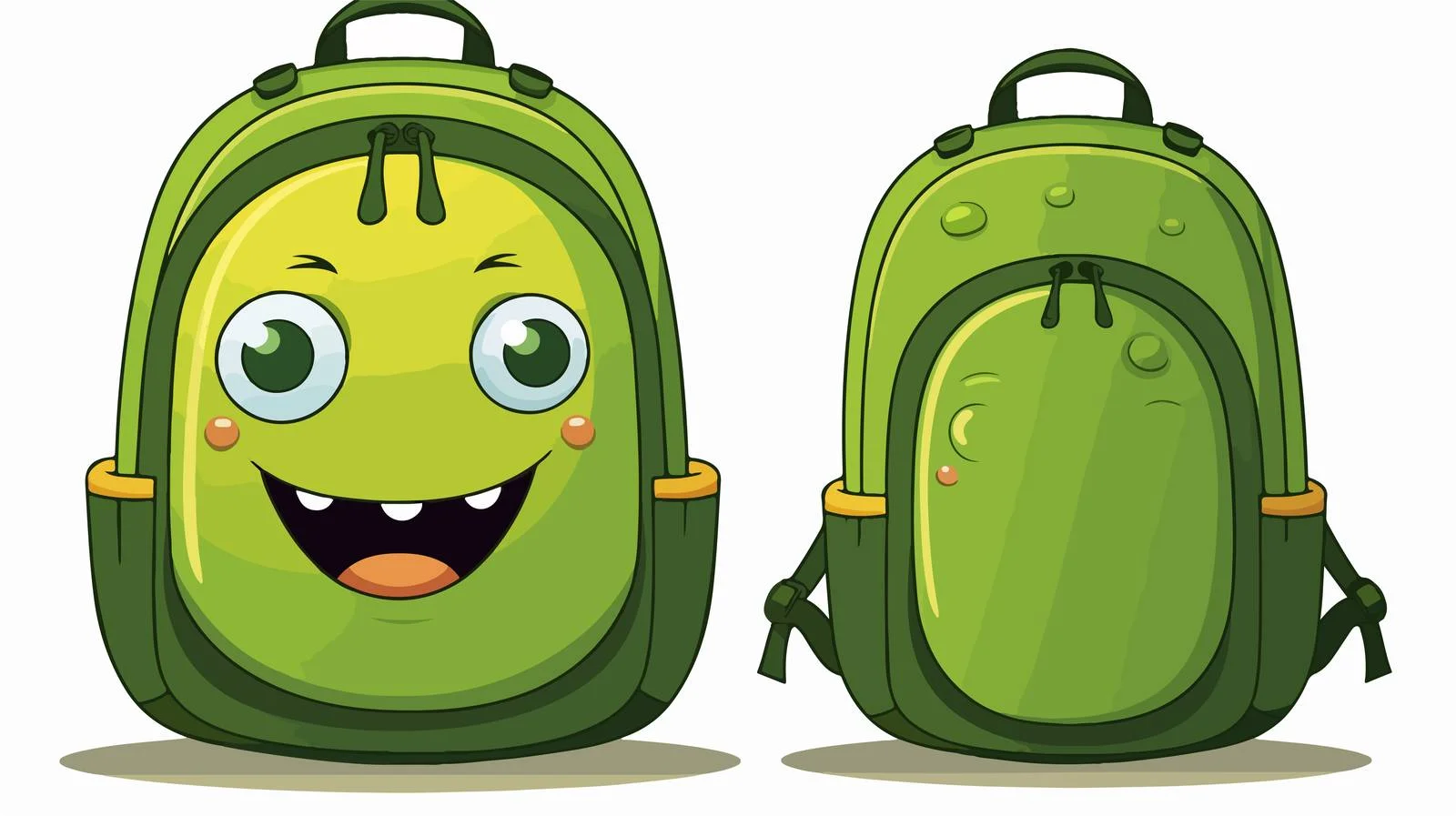 Quirky Green Unisex Fashion Backpack — free download from Dotvec