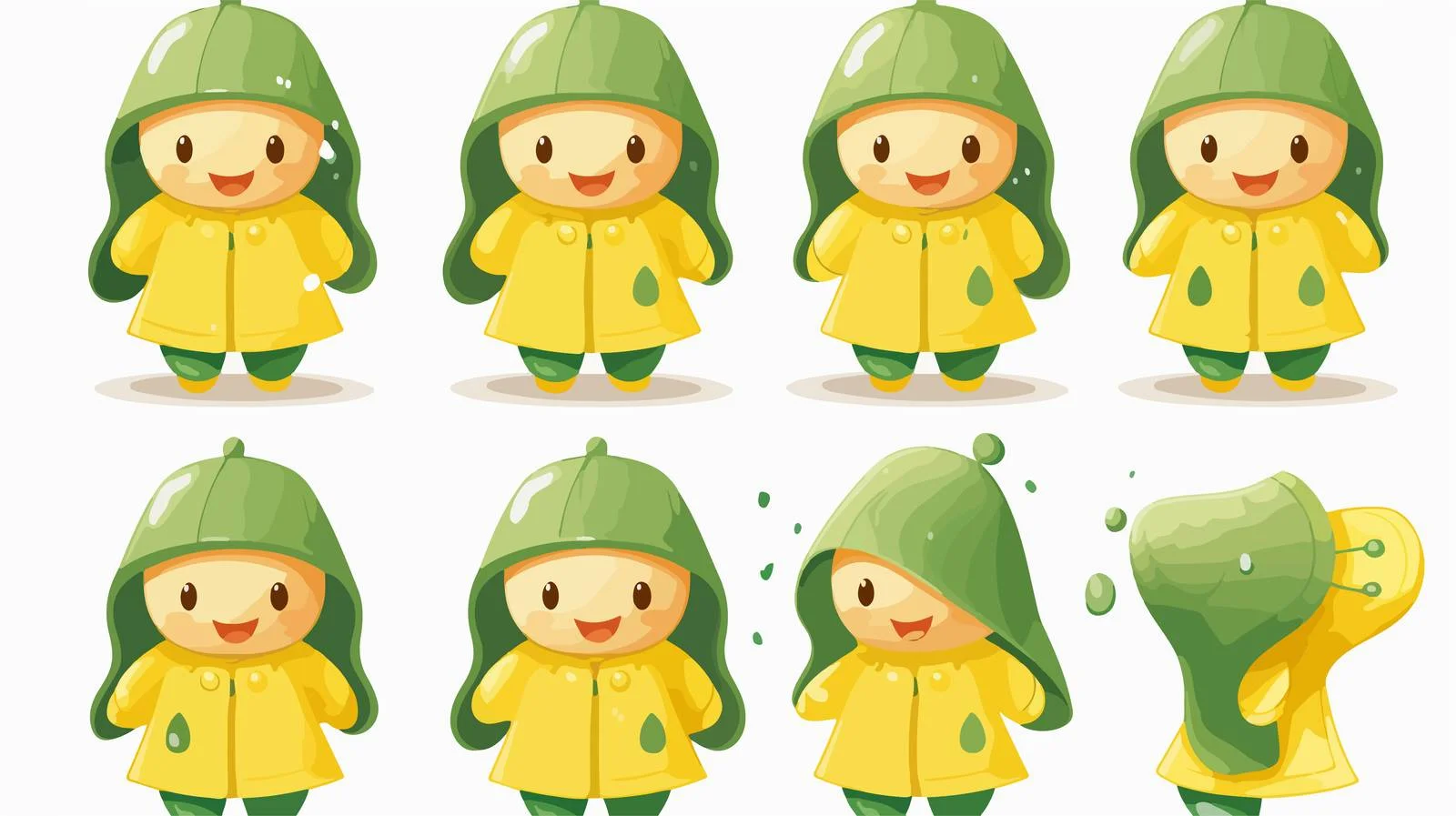 Adorable Raincoat Vector Illustration — free download from Dotvec