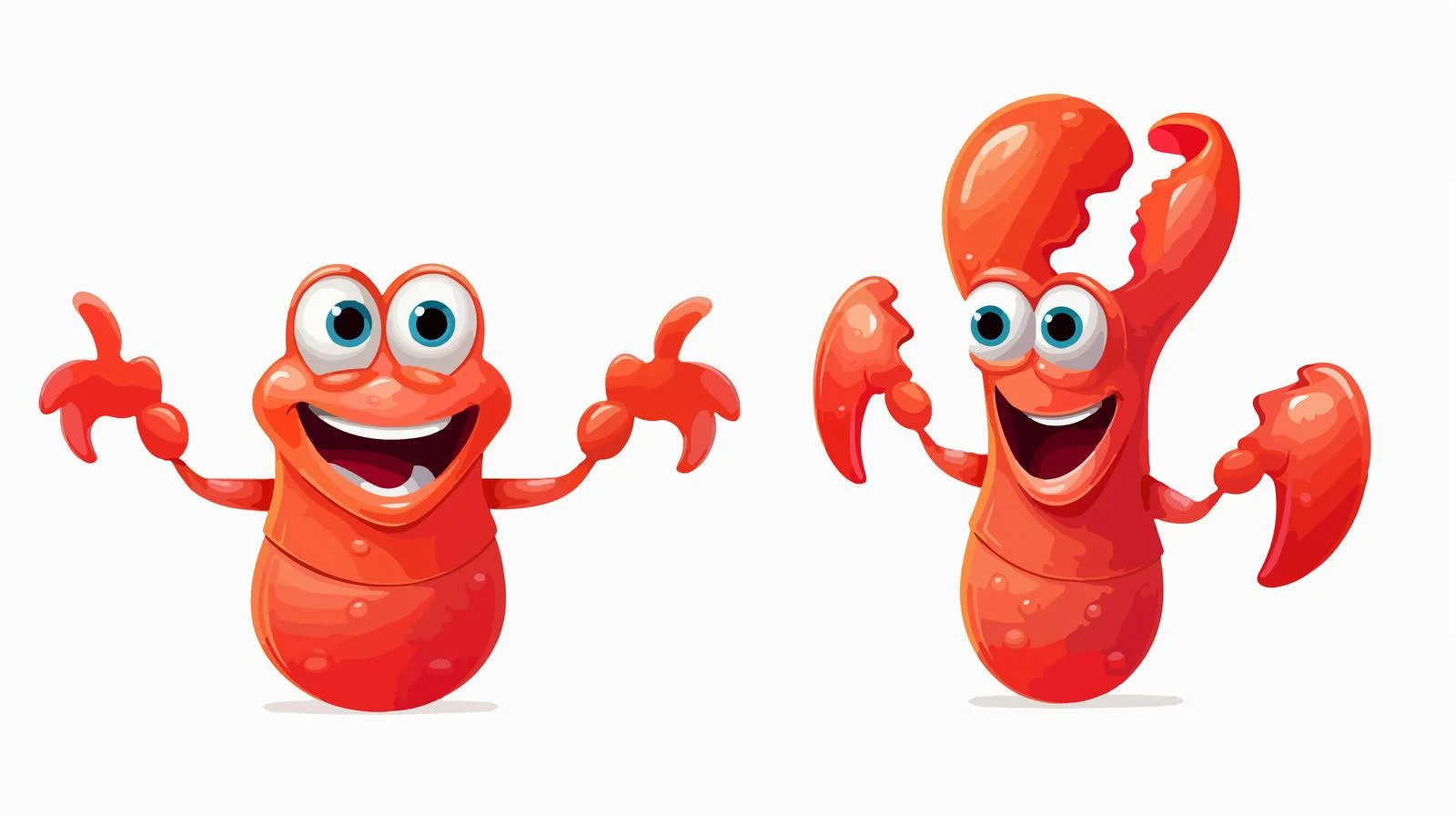 Adorable Lobster Shows Excitement with Hands Up — free download from Dotvec