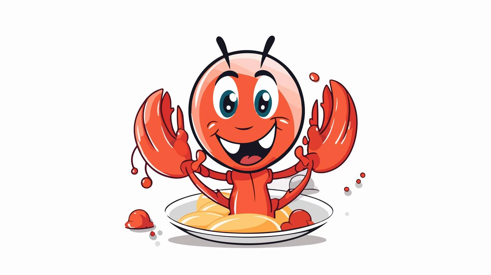 Whimsical Prawn Restaurant Logo Design — free download from Dotvec