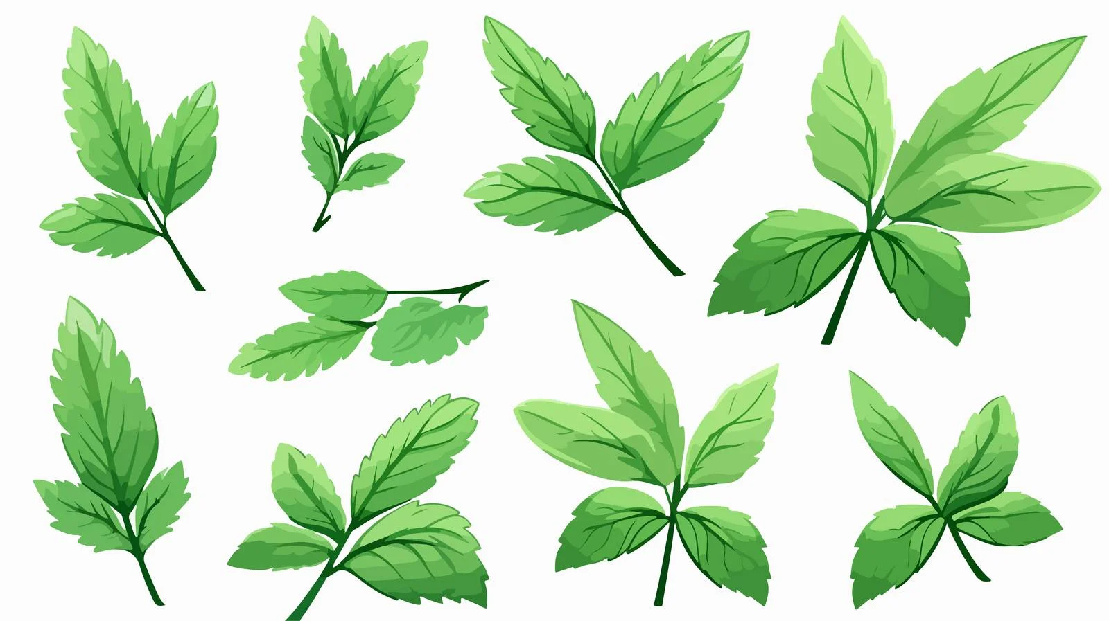 Whimsical Mint Cartoons — free download from Dotvec