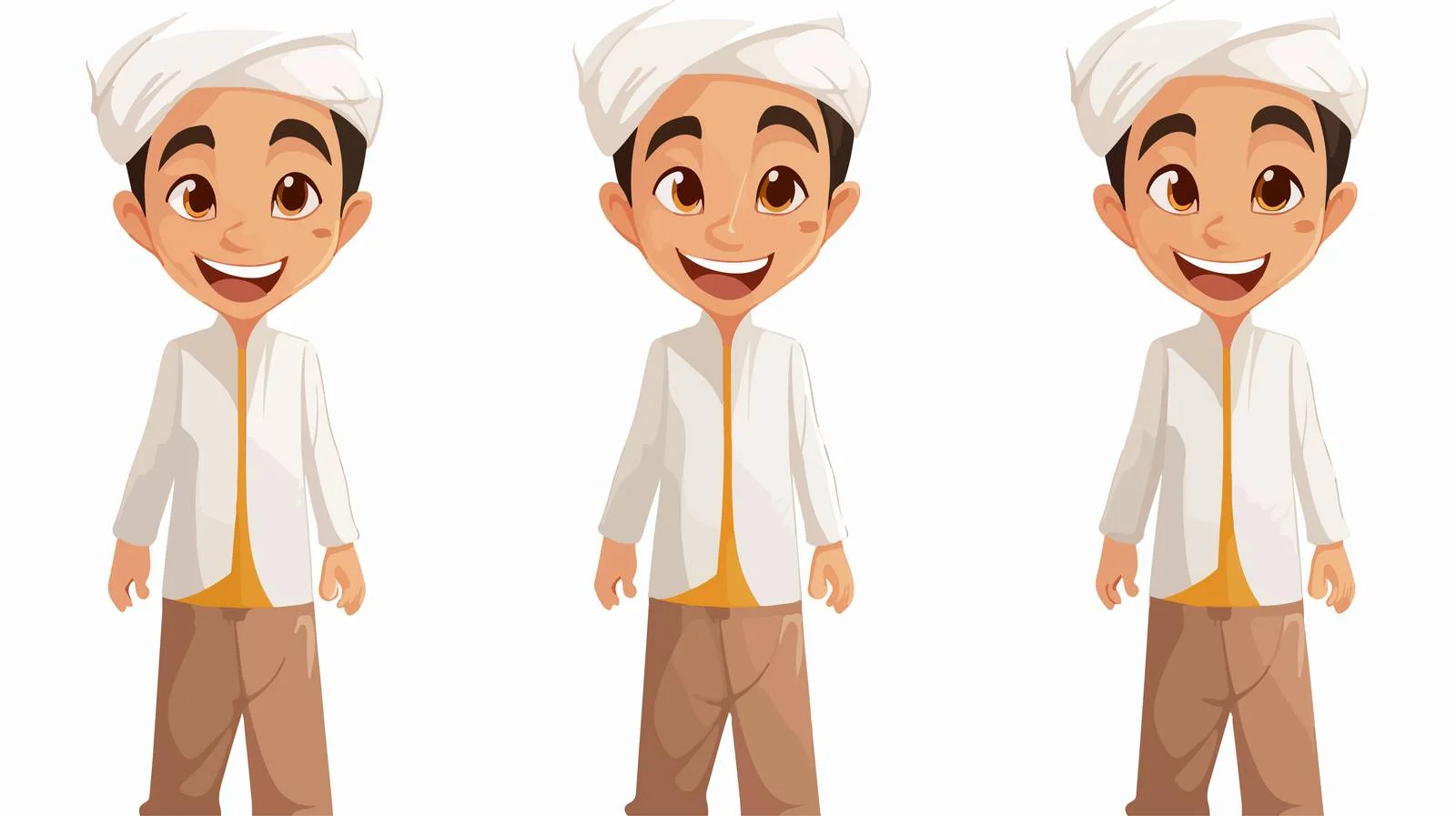 Cheerful Muslim Man in Sarung Smiling — free download from Dotvec