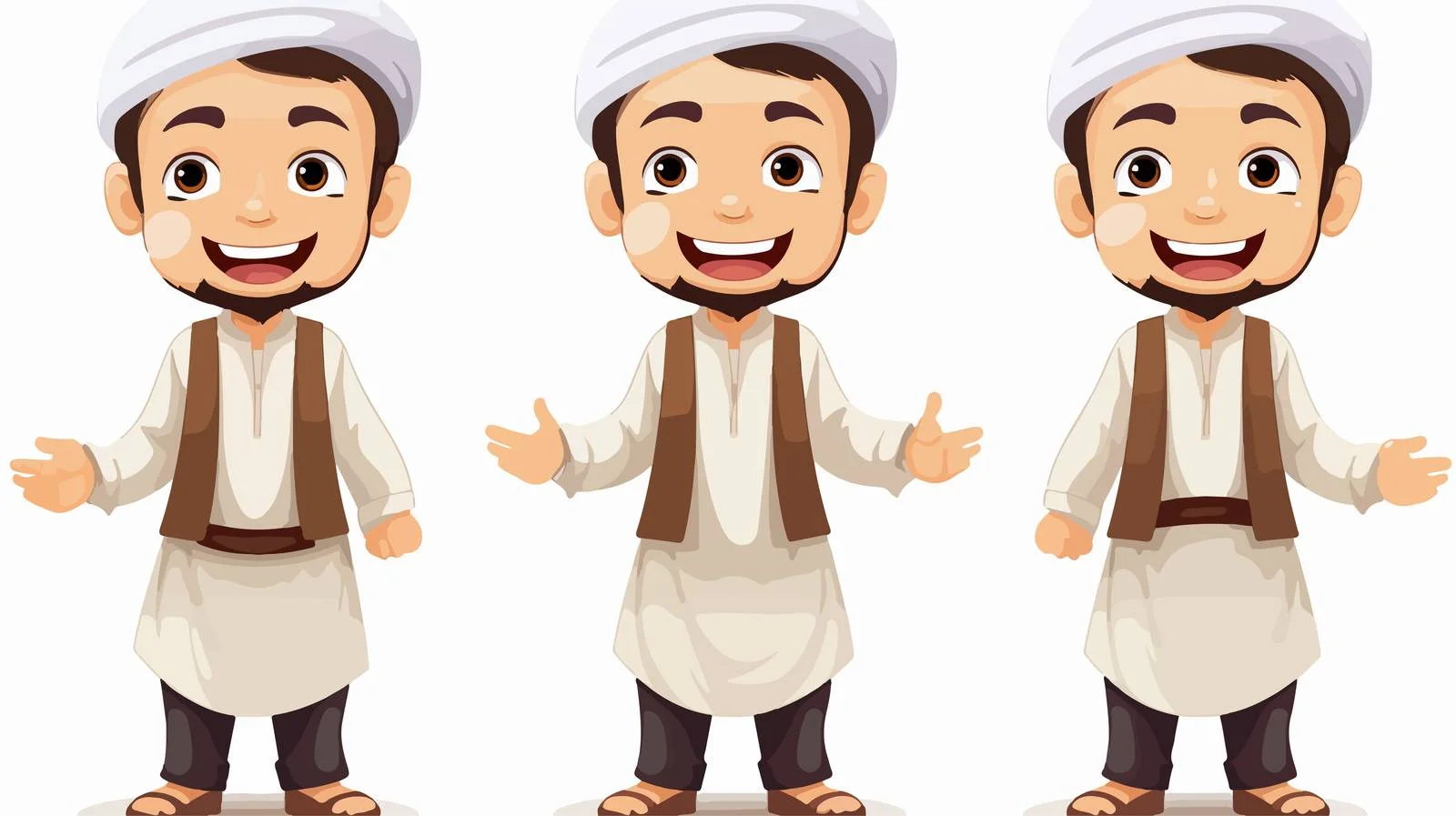 Smiling Muslim Man in Sarung — free download from Dotvec
