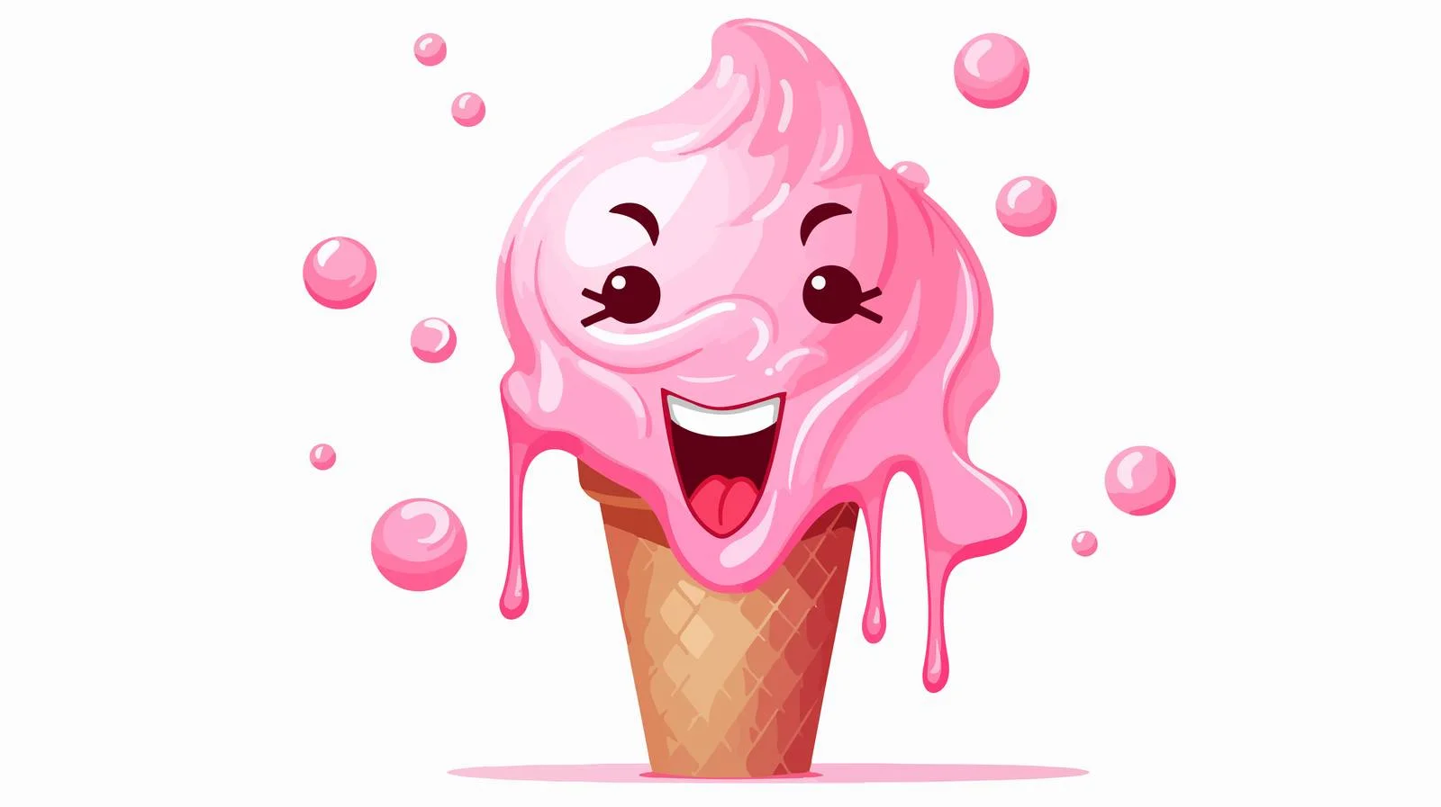Playful Pink Ice Cream Vector Illustration — free download from Dotvec