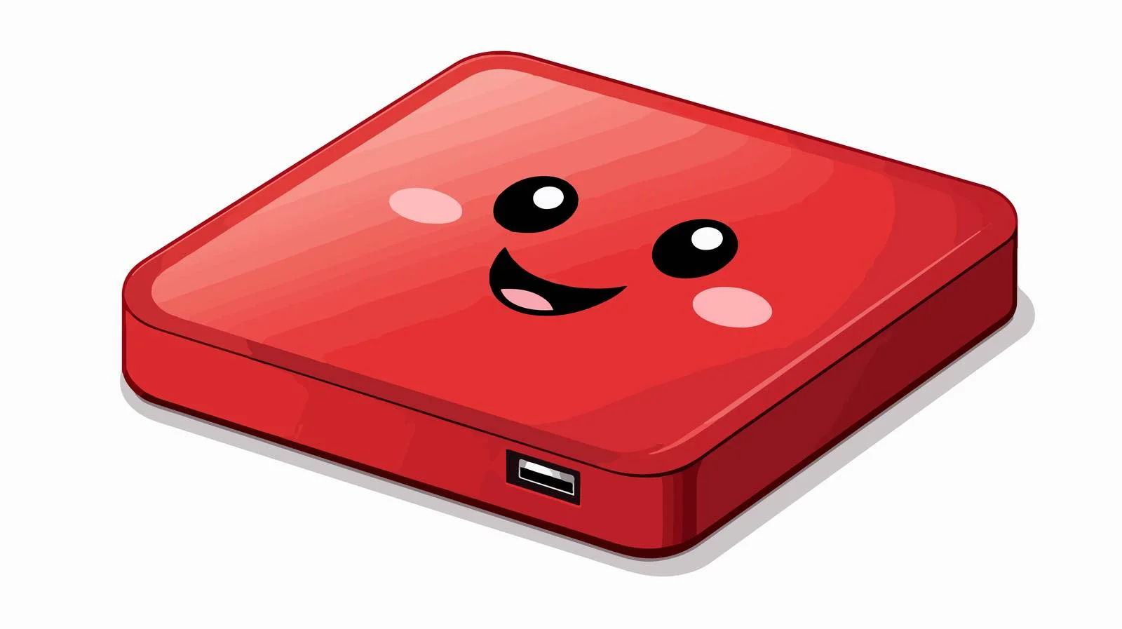 Adorable Red External Hard Drive — free download from Dotvec