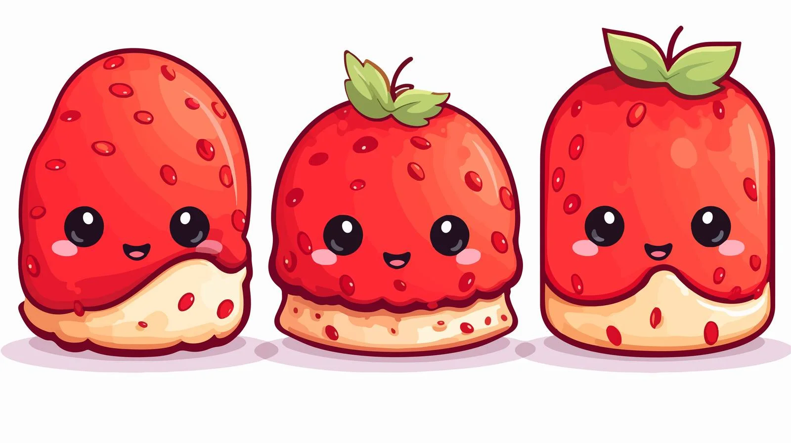Colorful Strawberry Biscuit Packaging — free download from Dotvec