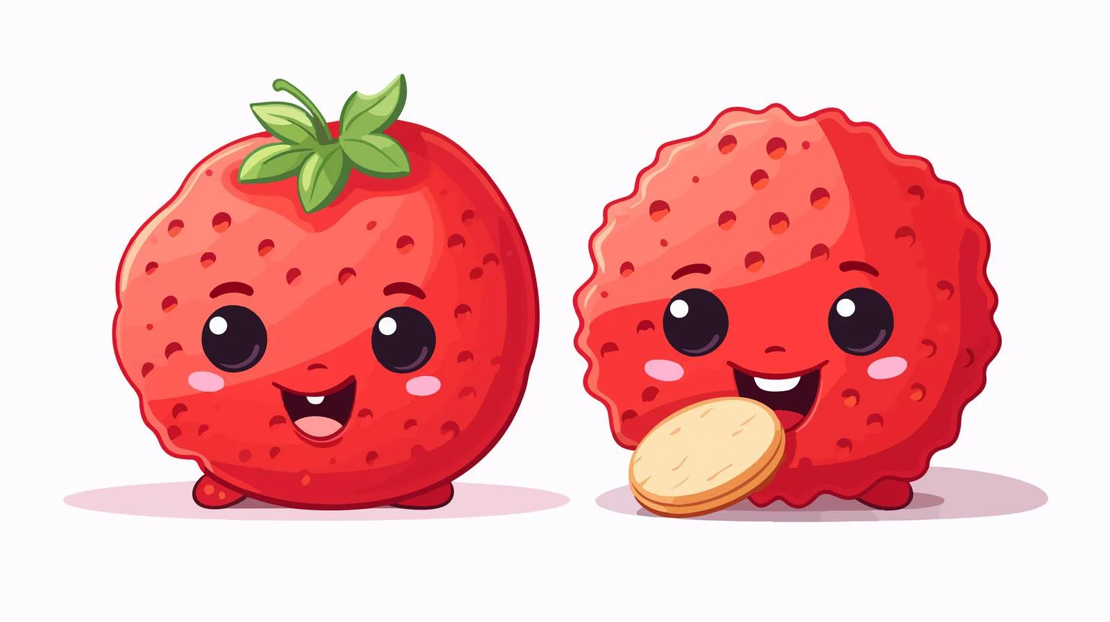 Colorful Strawberry Biscuit Packaging — free download from Dotvec