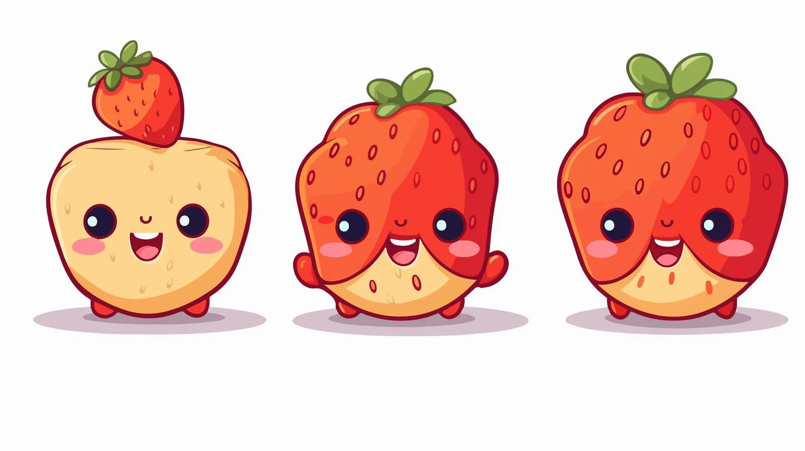 Colorful Strawberry Biscuit Packaging — free download from Dotvec