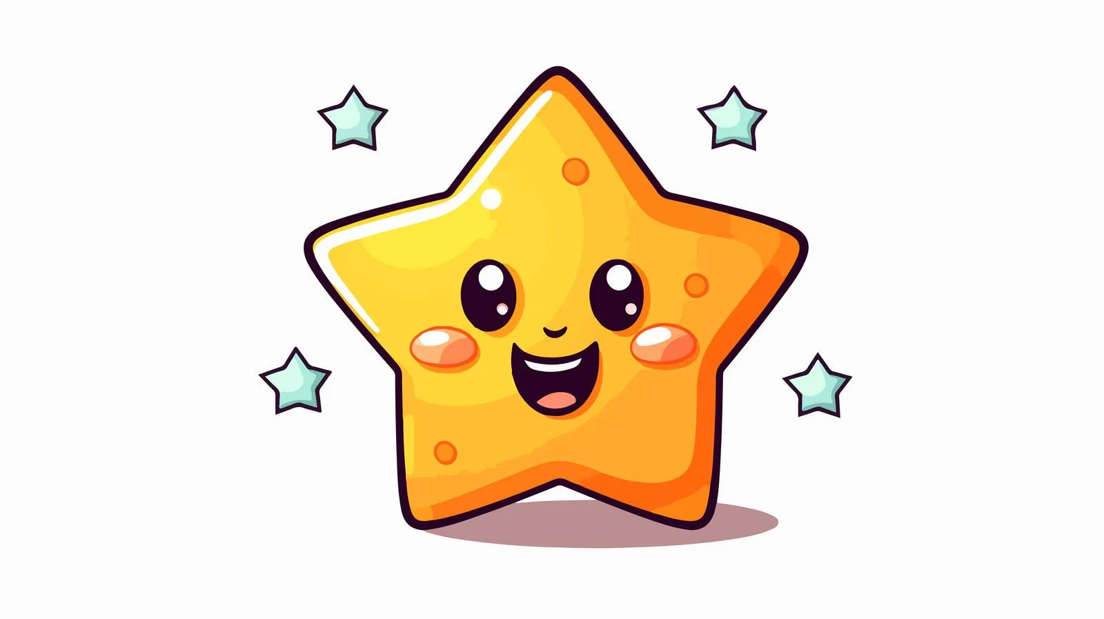 Whimsical Flying Star Vector Illustration — free download from Dotvec