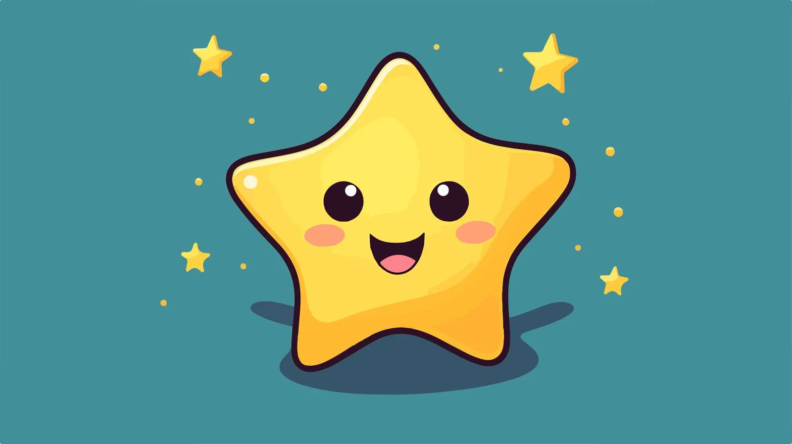 Whimsical Flying Star Vector Illustration — free download from Dotvec