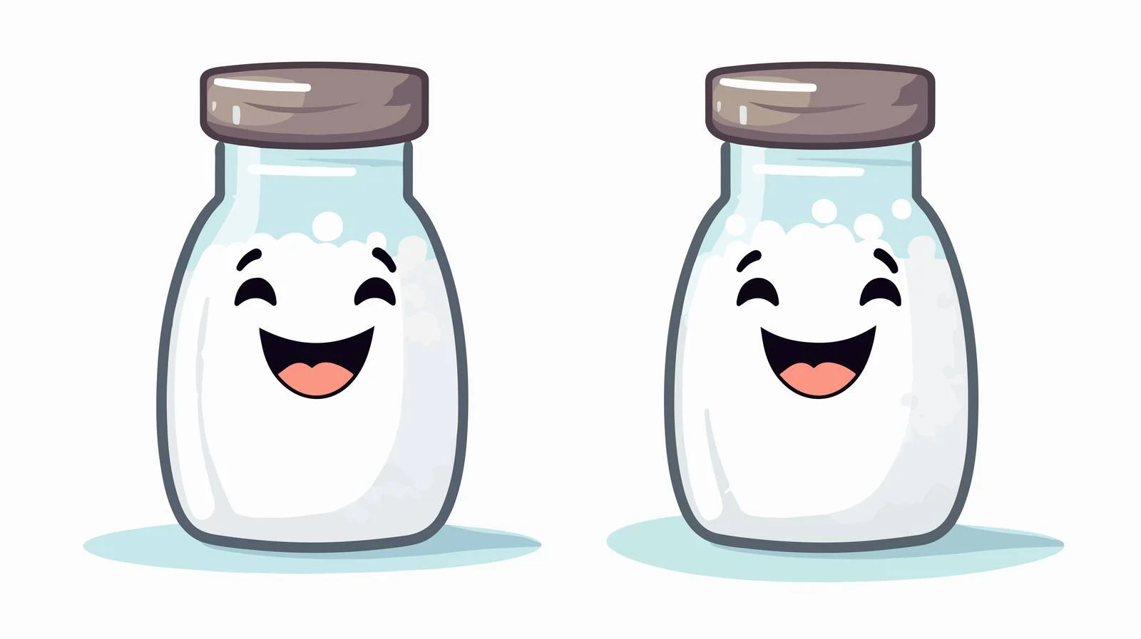 Cheerful Salt Bottle Vector Illustration — free download from Dotvec