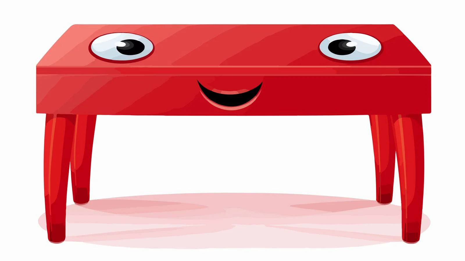 Adorable Red Table Stock Vector Illustration — free download from Dotvec