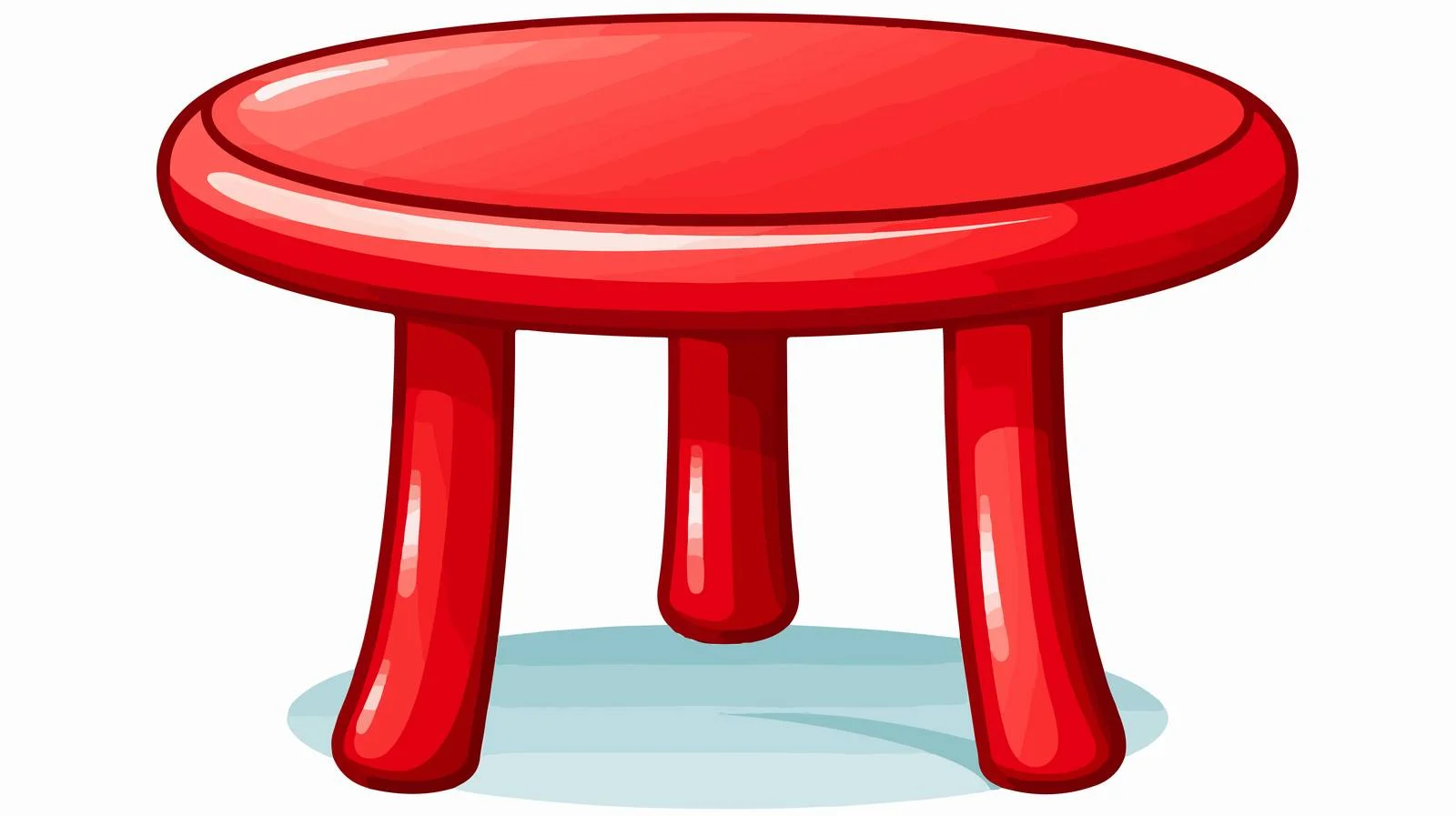 Adorable Red Table Vector Illustration — free download from Dotvec