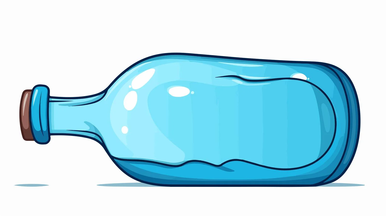 Whimsical Blue Plastic Bottle — free download from Dotvec