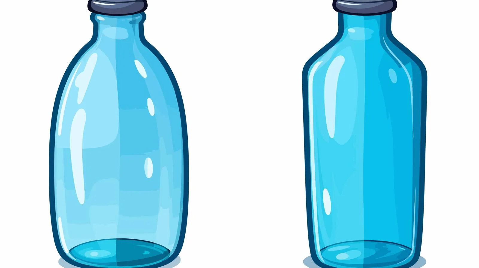 Adorable Ruined Blue Plastic Bottle — free download from Dotvec