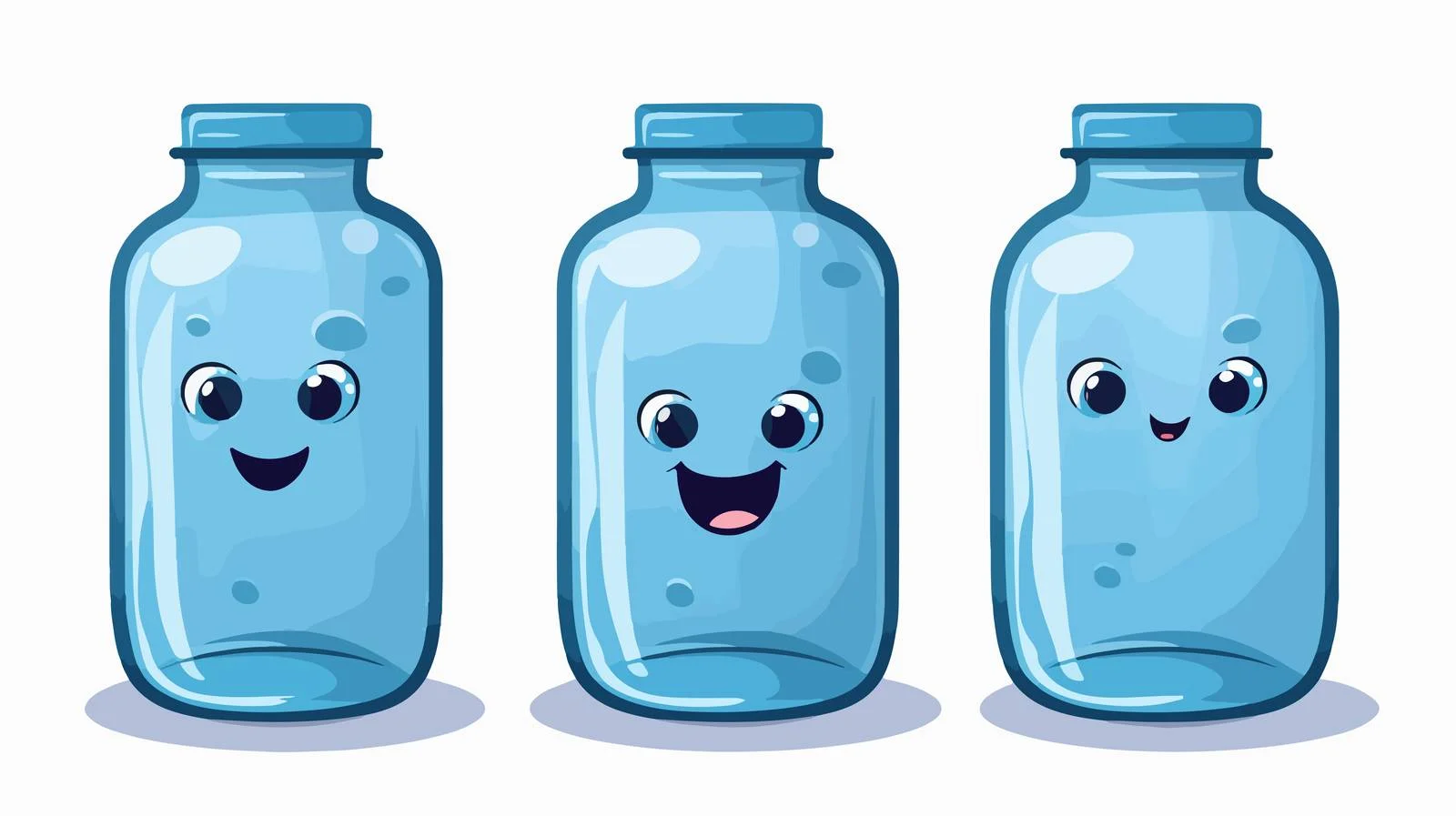Adorable Blue Plastic Bottle Destruction — free download from Dotvec