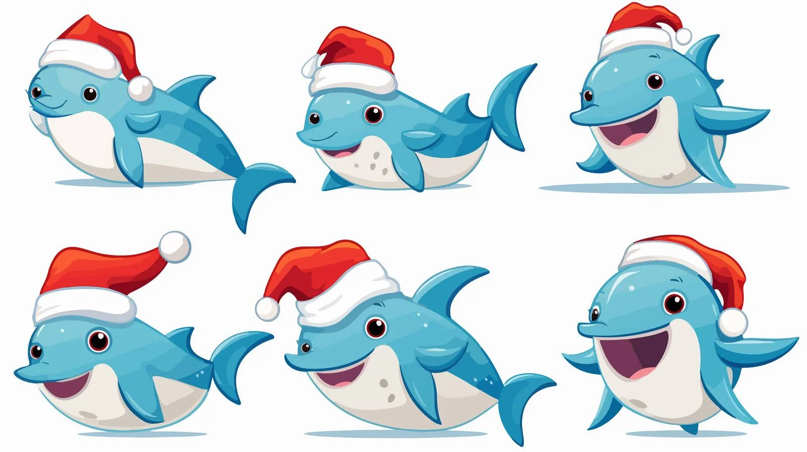 Whimsical Dolphins Holiday Image — free download from Dotvec