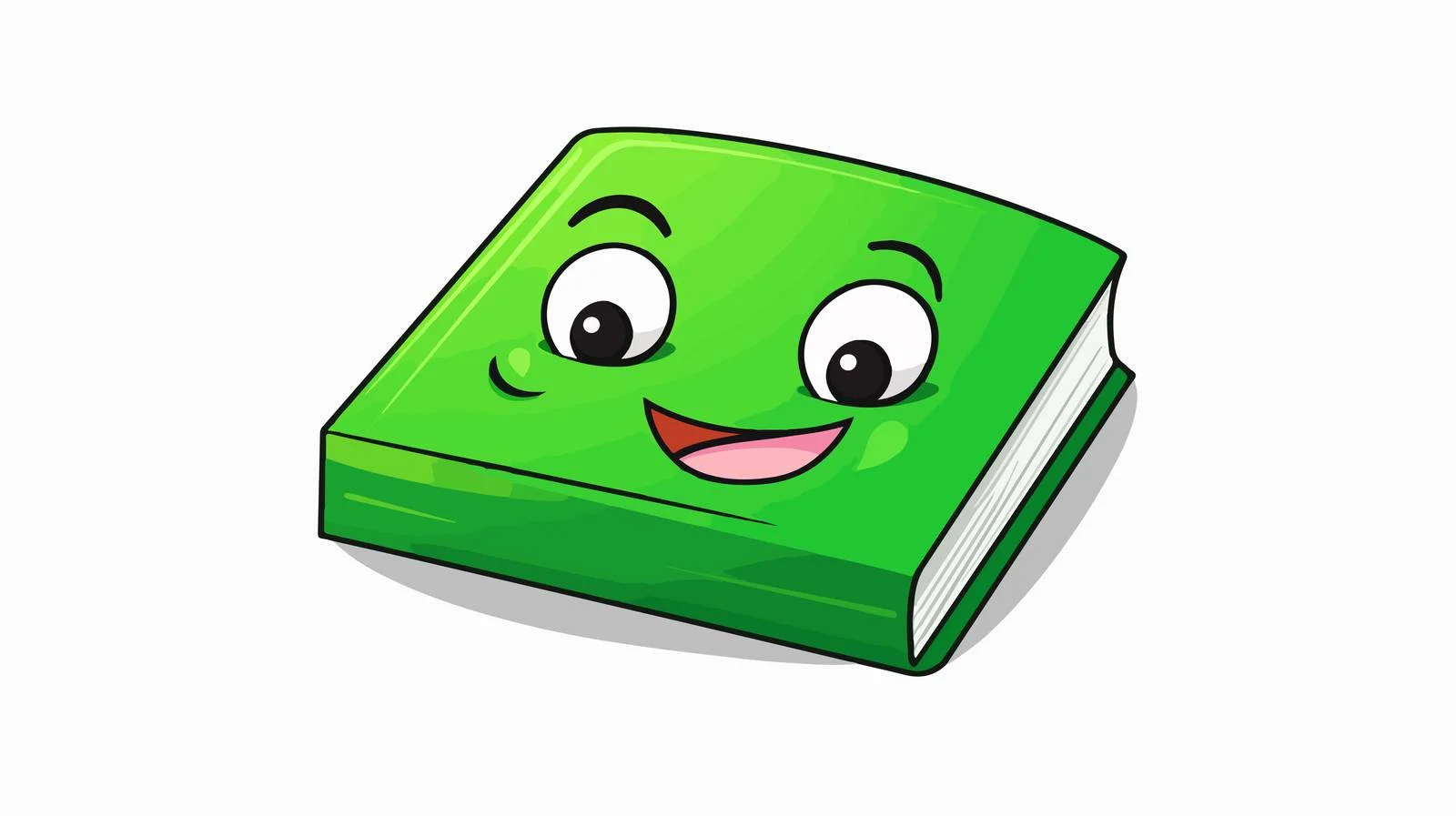 Smiling Green Book Vector Illustration — free download from Dotvec
