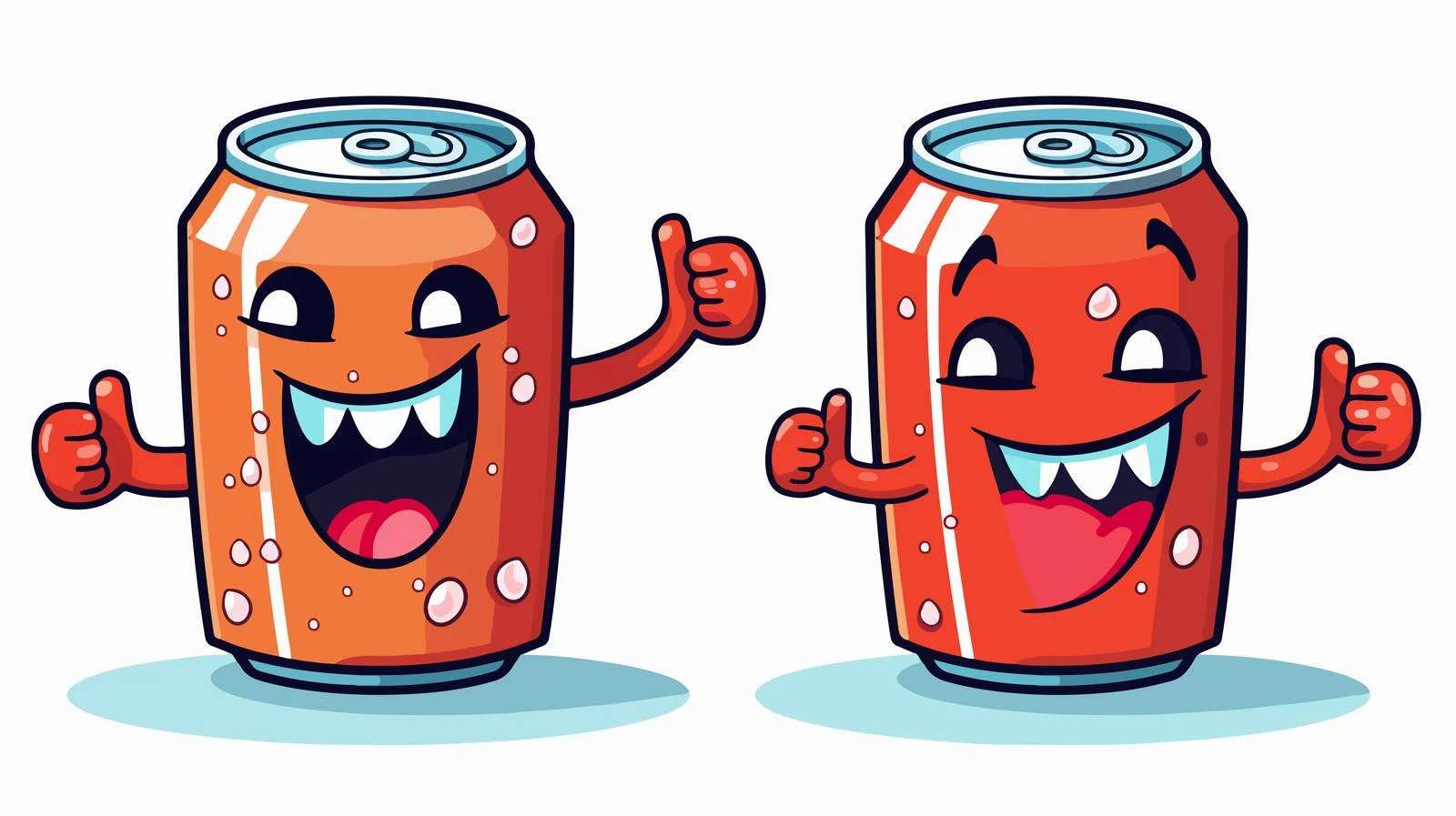 Cheerful Soda Can with Winking Eye — free download from Dotvec
