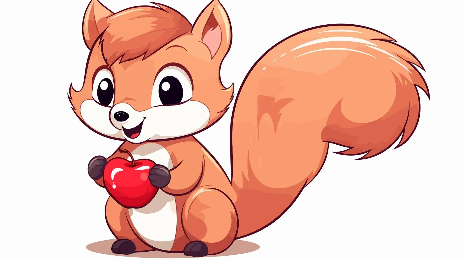 Cheerful Squirrel with letter A — free download from Dotvec