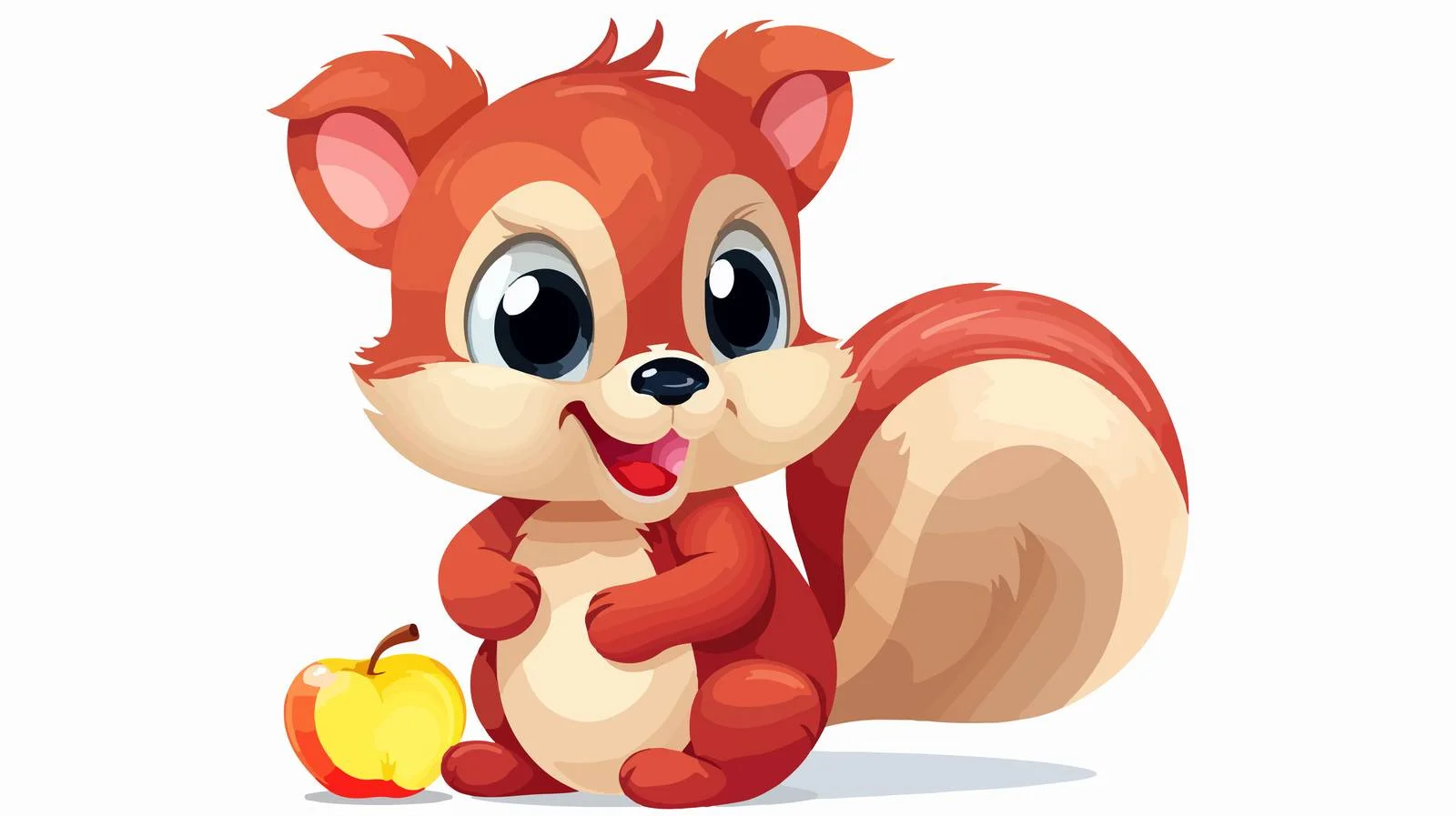 Joyful Squirrel Holding Letter A — free download from Dotvec