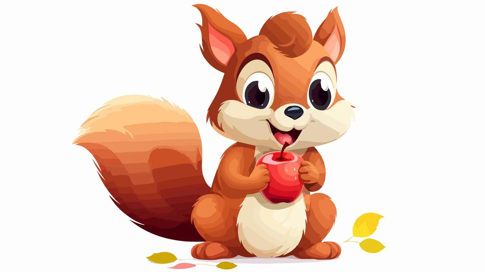 Cheerful Squirrel Embracing Letter Happily — free download from Dotvec