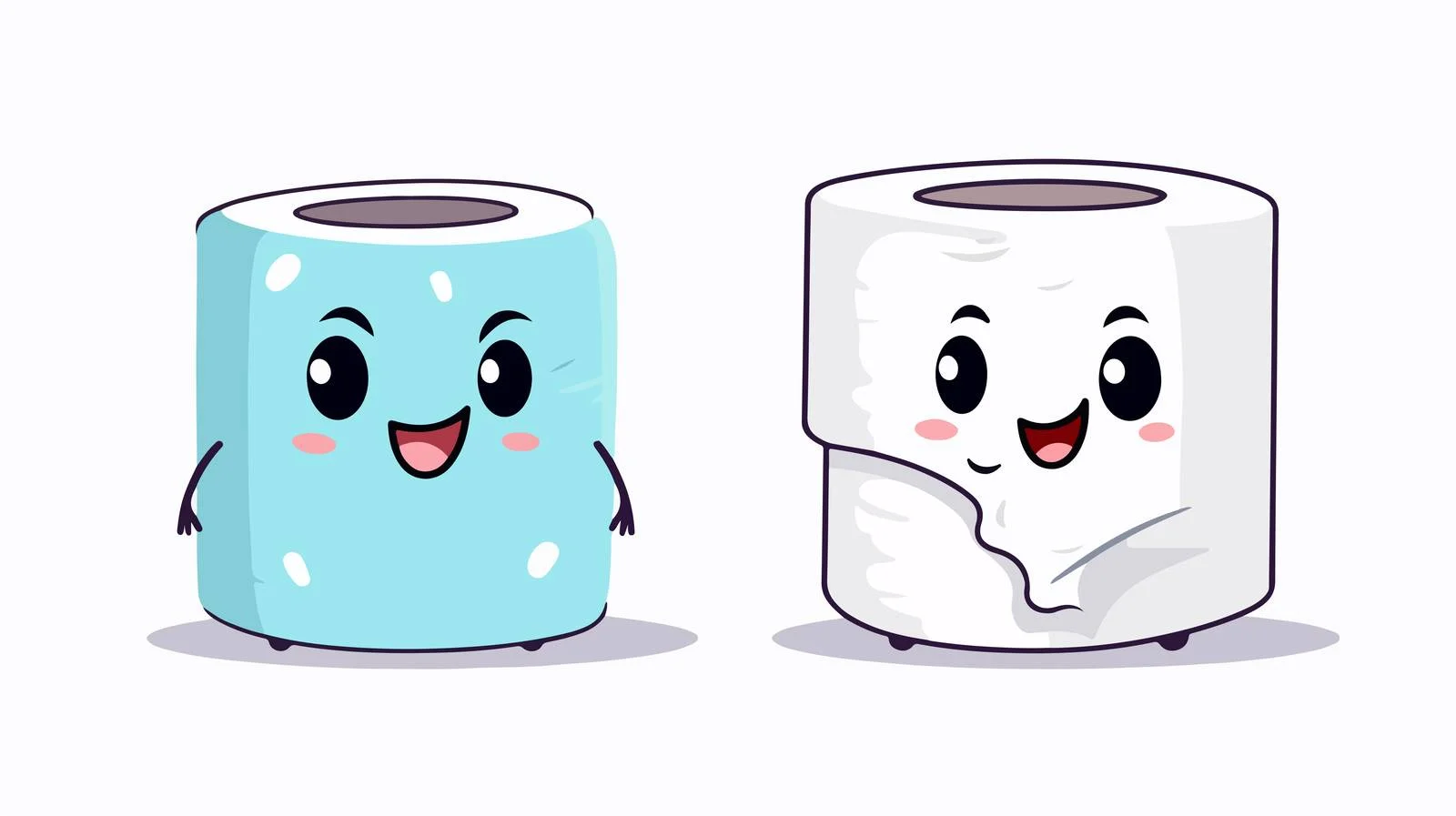 Happy Toilet Tissue Smiling Vector Image — free download from Dotvec