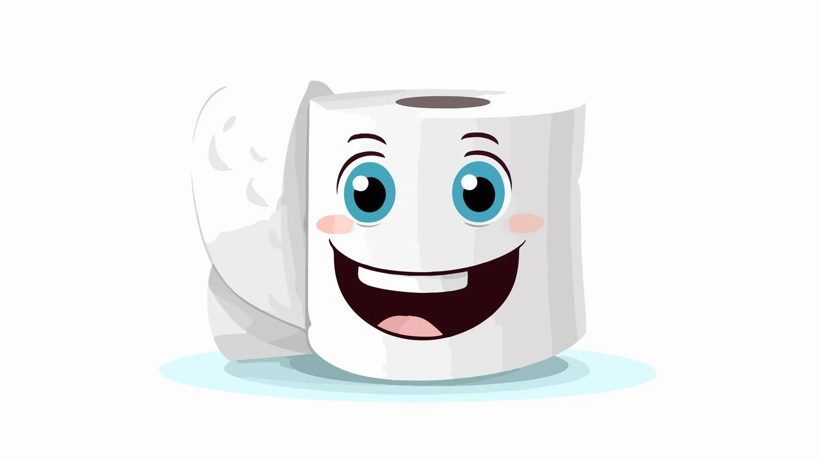 Happy Toilet Tissue Vector Illustration — free download from Dotvec