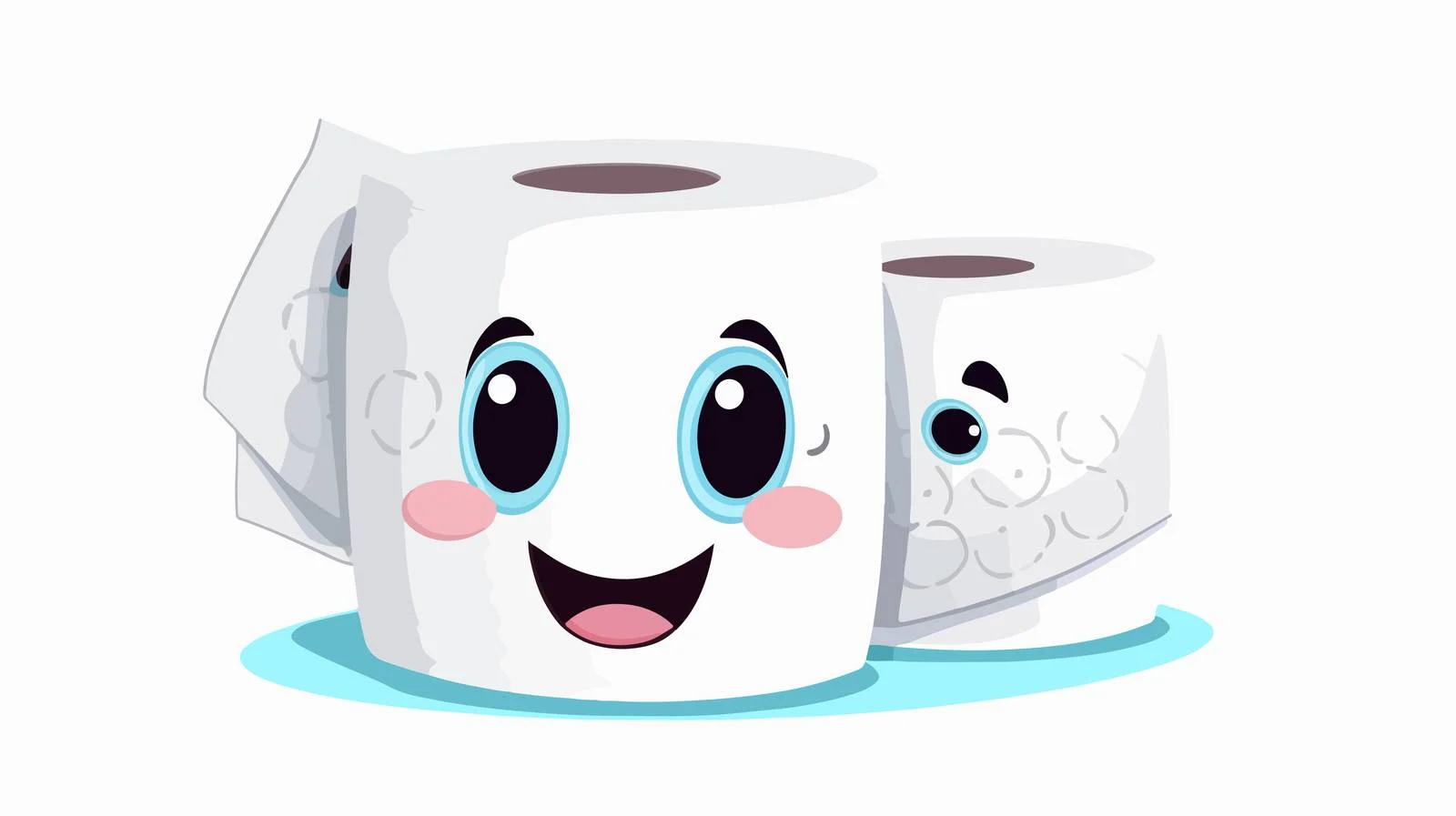 Happy Toilet Tissue Vector Illustration — free download from Dotvec