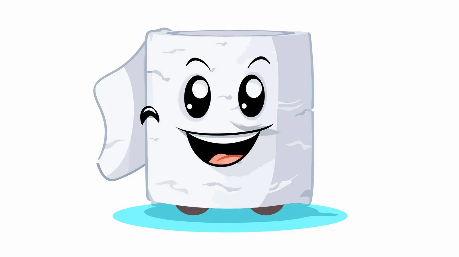 Delightful Toilet Tissue Mascot Vector Illustration — free download from Dotvec