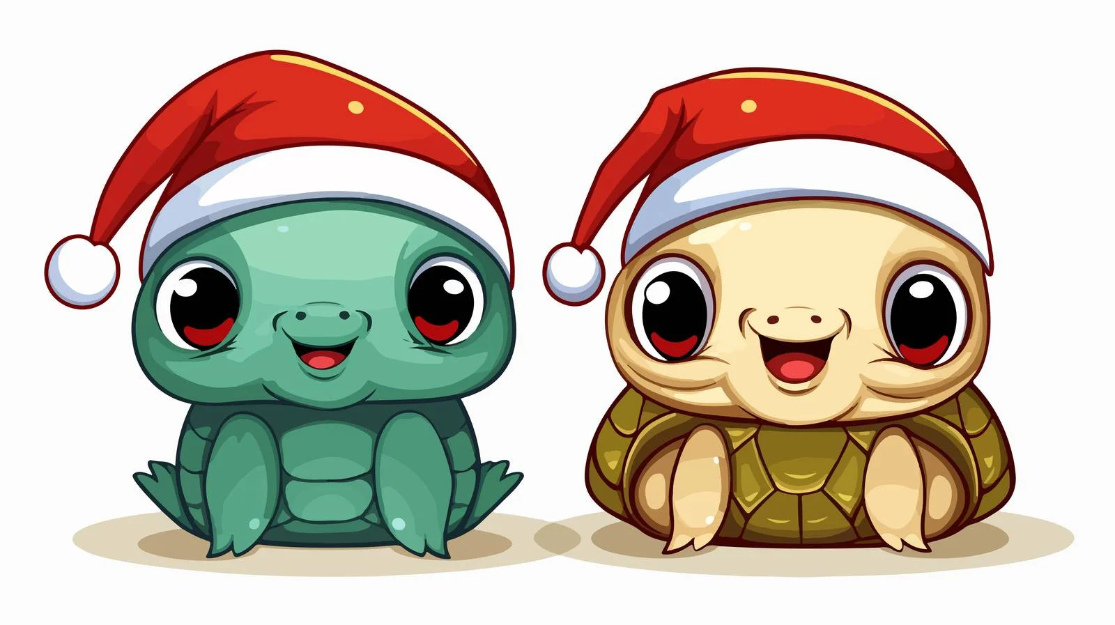 Adorable Holiday Sea Creatures — free download from Dotvec