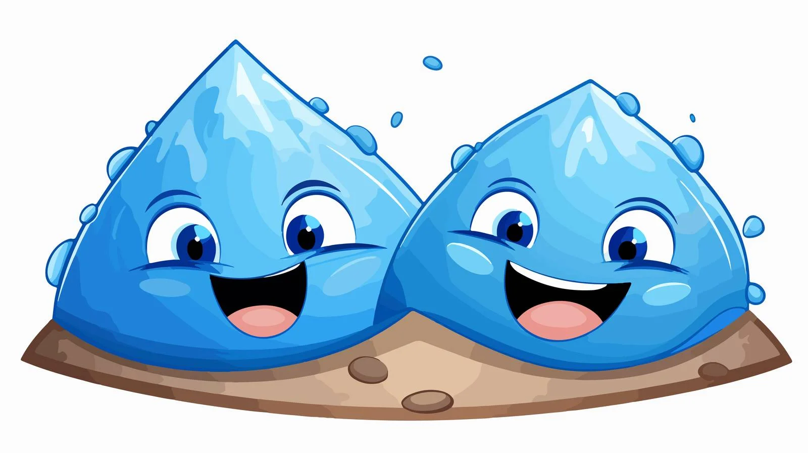 Adorable Blue Mountain Smiling Happily — free download from Dotvec