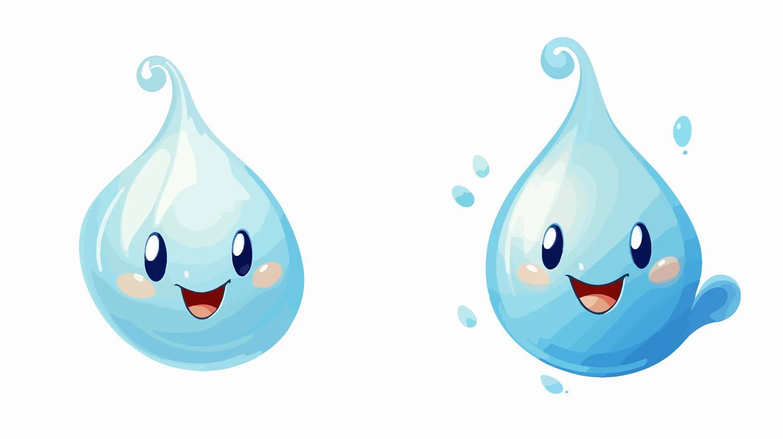 Cheerful Water Droplet in Motion — free download from Dotvec