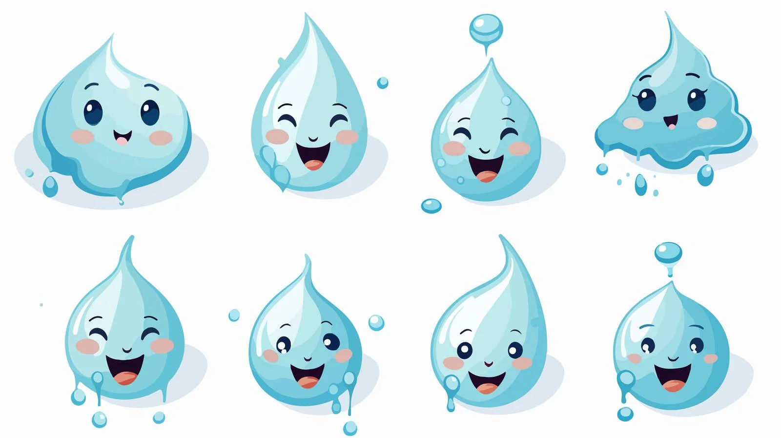 Cheerful Water Droplet in Motion — free download from Dotvec