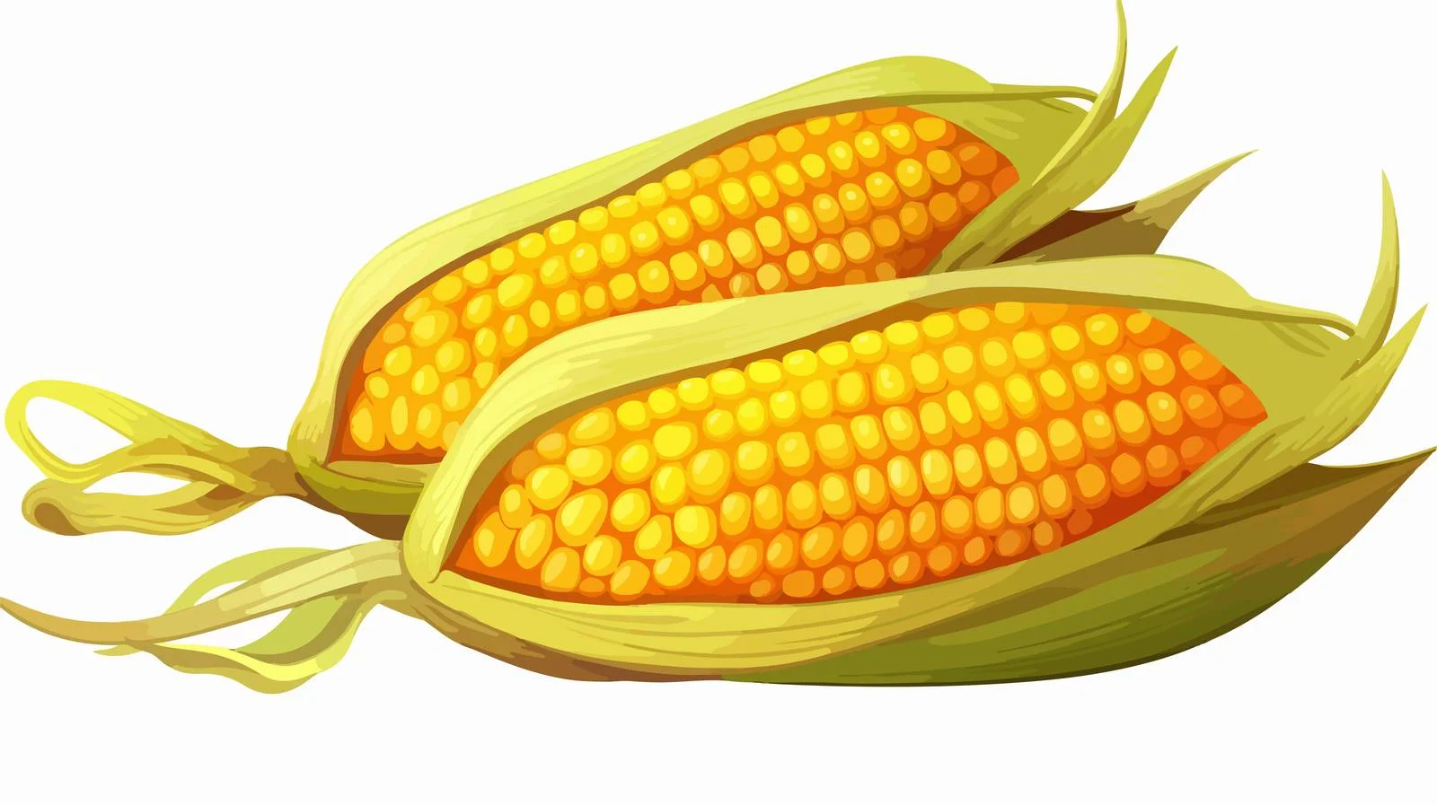 Adorable Funny Yellow Corn Vector Illustration — free download from Dotvec