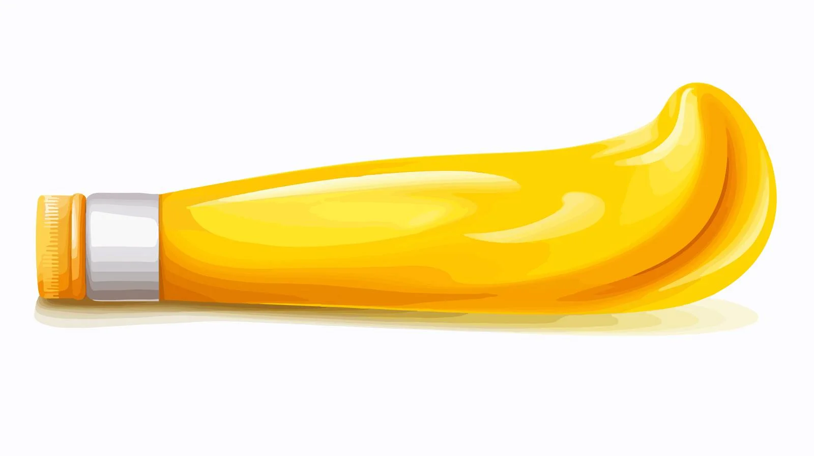 Colorful Yellow Paint Tube for Art — free download from Dotvec