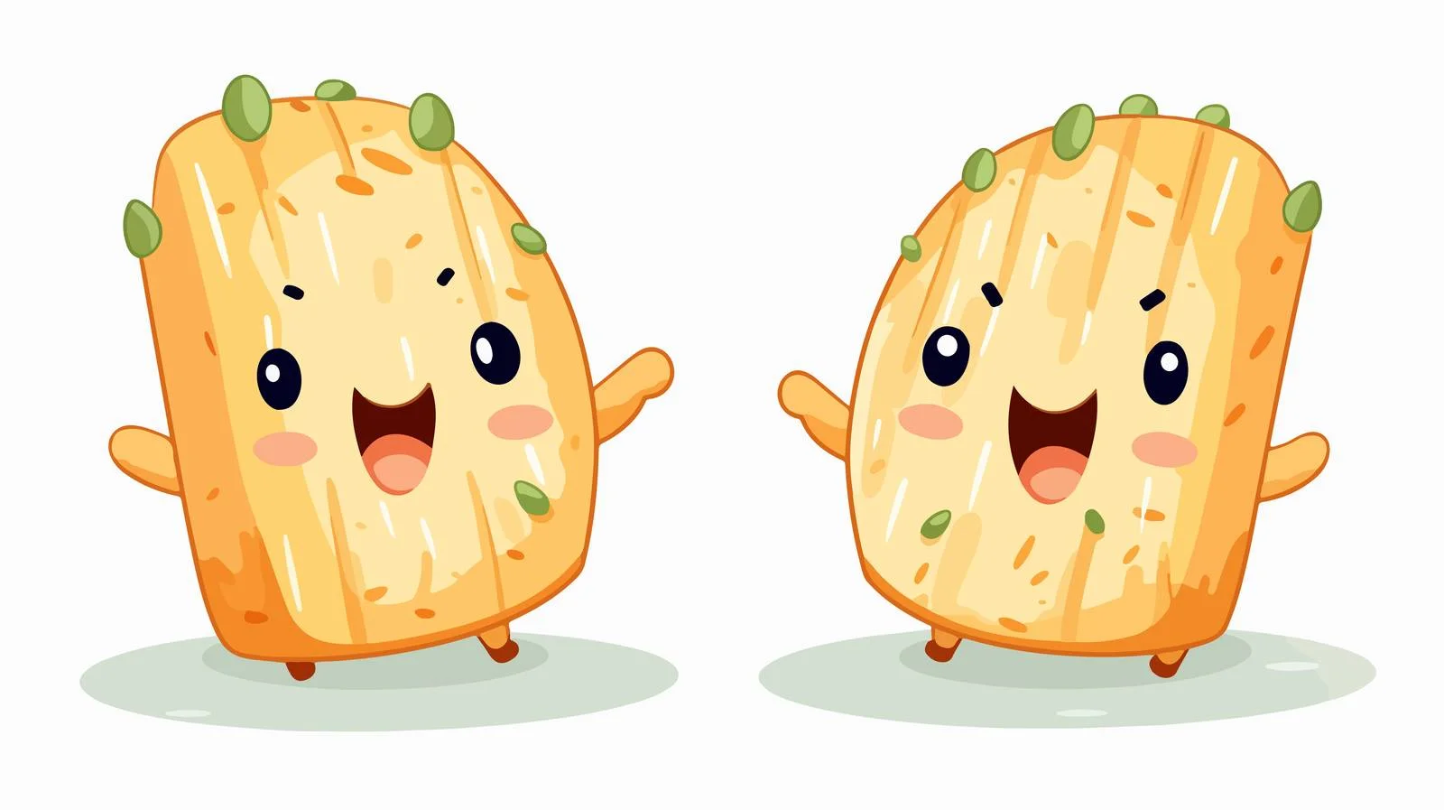 Adorable Garlic Bread Slices — free download from Dotvec