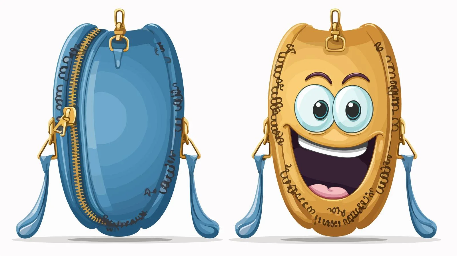 Whimsical Zipper Vector Illustration — free download from Dotvec