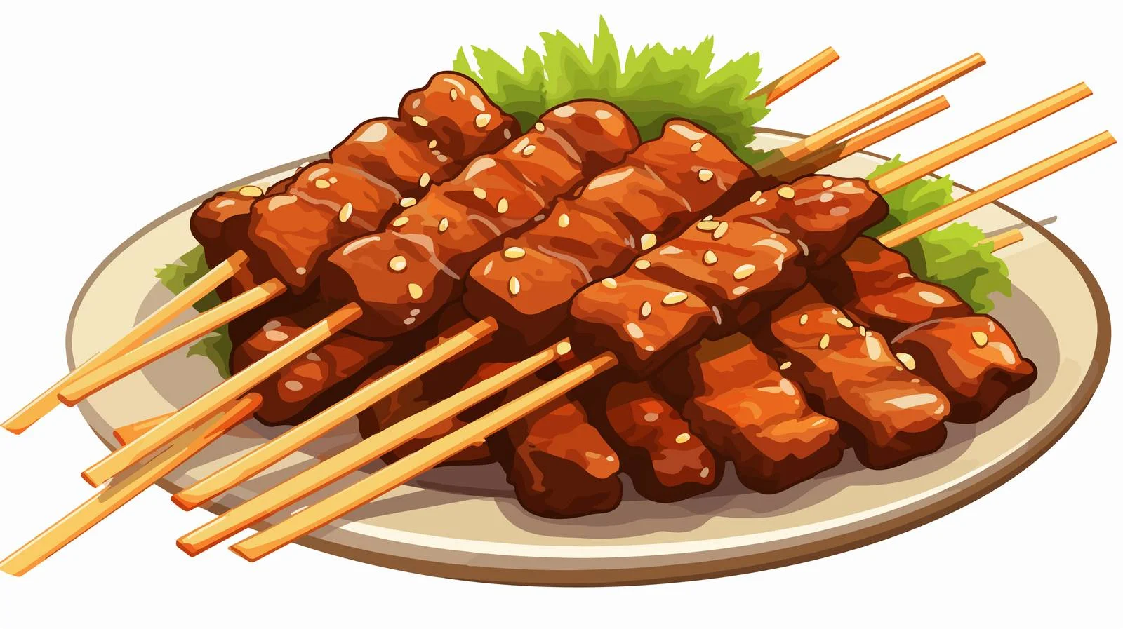 Traditional Cute Yummy Sate Jeroan Cuisine — free download from Dotvec